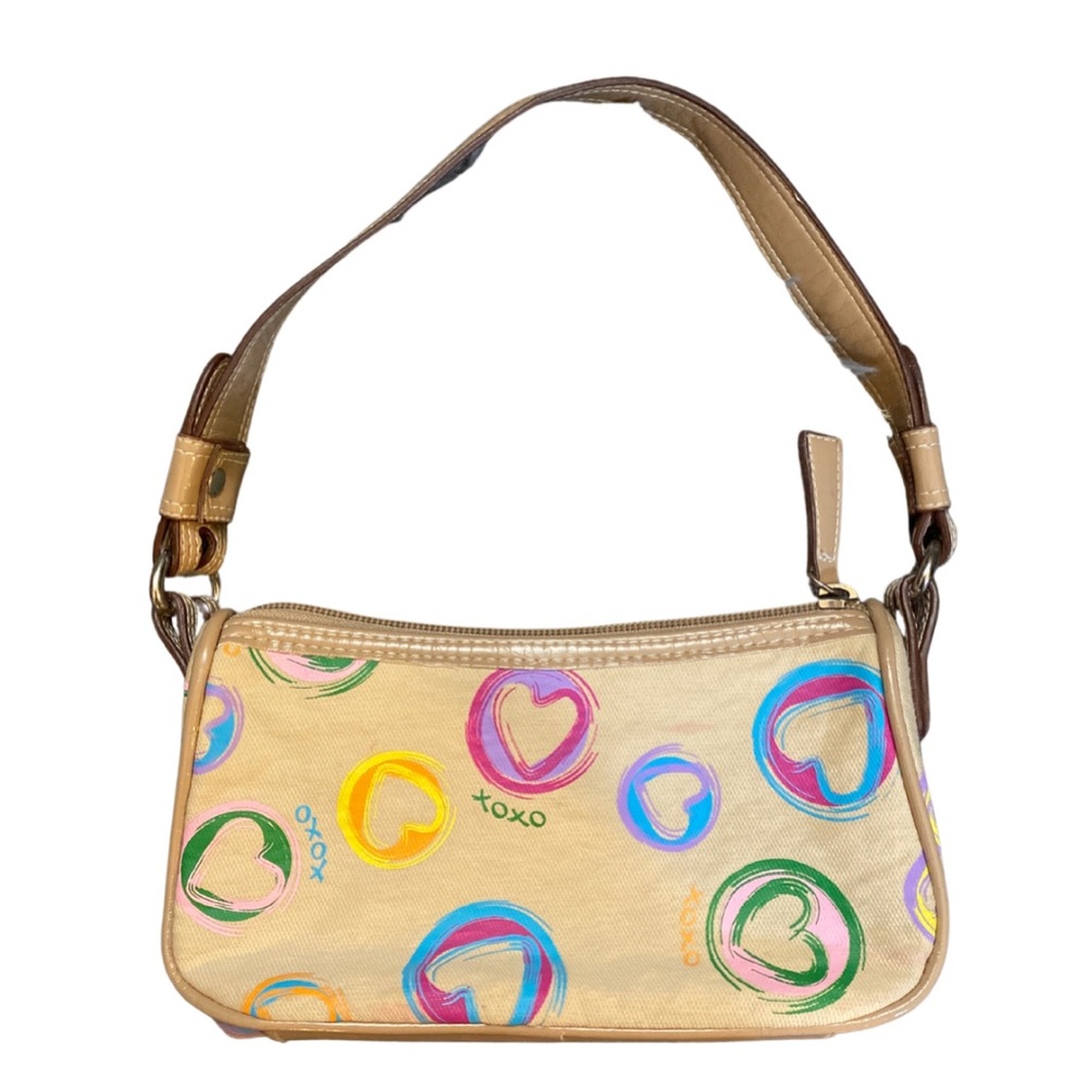 XOXO Y2K cream clutch